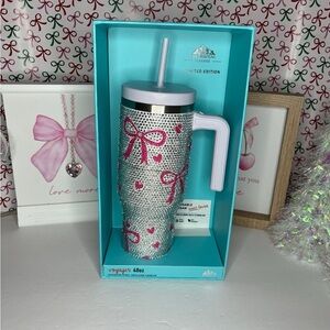 Viral Rhinestone Pink Bow Tumbler-Limited Edition